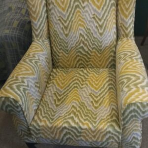 Wing back chair upholstery