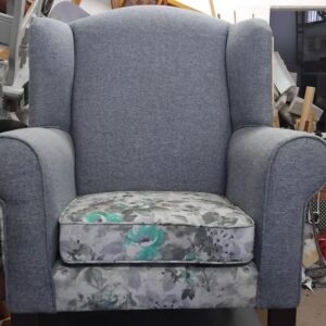 Wing back chair upholstery