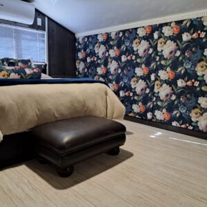 Pillows and wallpaper