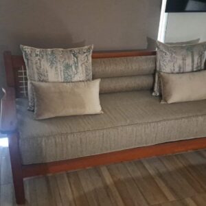 Wooden bench upholstery